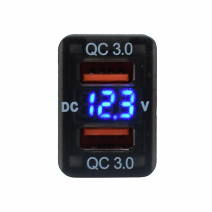 Dual QC3 USB With Volt Meter - Image 1